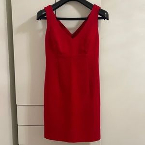 BCBG double V dress in red. Worn only once for an event.